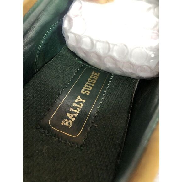 Bally Suisse Brown Suede Comfort Lace Up Casual Green Shoes Men Sz 8M US/41EU - Picture 5 of 16